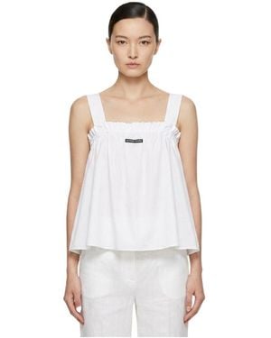 Marissa Chiara Square Neck Suspenders - White