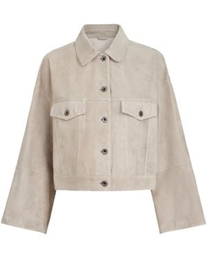 Brunello Cucinelli Long-Sleeves Jacket - Natural