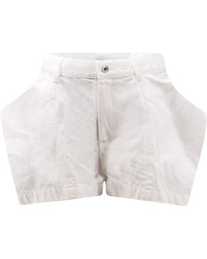 Sacai Mid-Rise Denim Shorts - White
