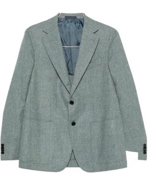 Caruso Long-Sleeved Suit Jacket - Blue
