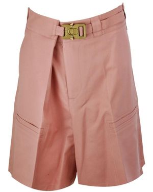 Dior Homme Buckle Cargo Shorts - Red