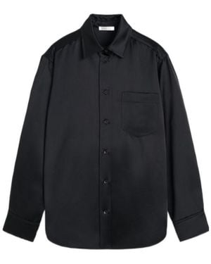 By Malene Birger Satin Patch-Pocket Shirt - Blue