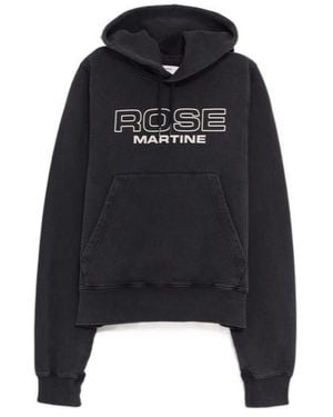 Martine Rose Logo-Print Hoodie - Black