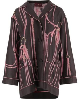 Gucci Shirt With Classic Collar And All-Over Print - Multicolor