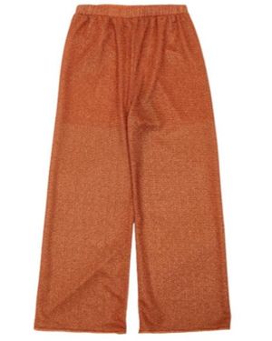 Oséree Oséree Kids Sparkly Wide-Leg Trousers - Brown