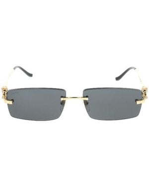 Cartier Rectangular Frame Sunglasses - White
