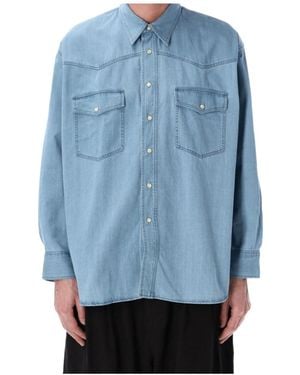 Studio Nicholson Mylo Relaxed Denim Shirt - Blue