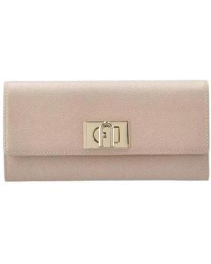 Furla Twist-Lock Continental Wallet - Natural
