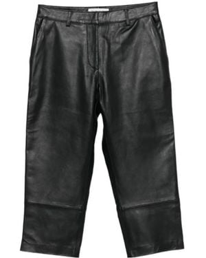 Frankie Shop Lior Leather Capri Trousers - Grey