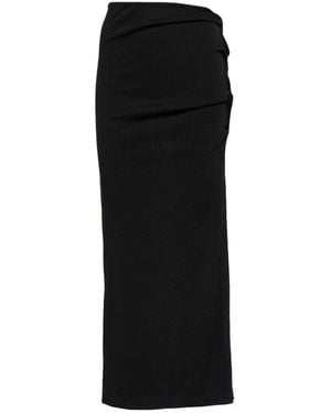 Christopher Esber Open Twist Ribbed-Knit Maxi Skirt - Black