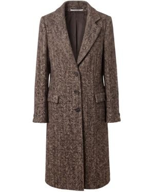 Tagliatore Amanda Long-Sleeve Coat - Brown