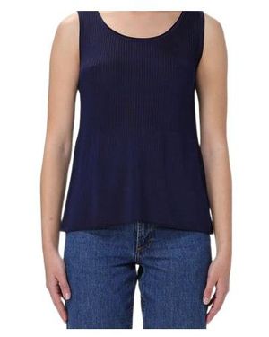 A.P.C. Sleeveless Ribbed-Knitted Top - Blue