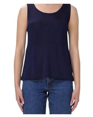 A.P.C. Sleeveless Ribbed-Knitted Top - Blue