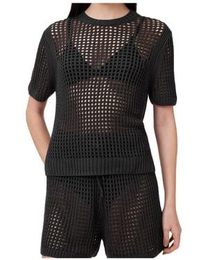 AllSaints Paloma Lace Top - Black