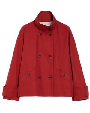 iBlues A-Line Trench Coat - Red