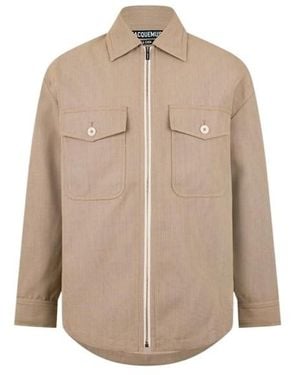 Jacquemus Long Sleeve Casual Jacket - Natural
