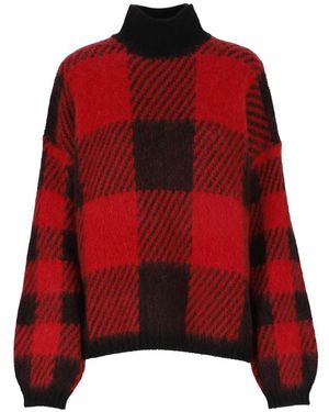 Woolrich Checked-Intarsia Knitted Sweater - Red