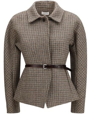 P.A.R.O.S.H. Houndstooth Casual Jacket - Grey