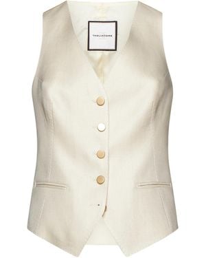 Tagliatore Giselle V-Neck Vest - White