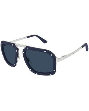 Cartier Geometric Frame Sunglasses - Blue