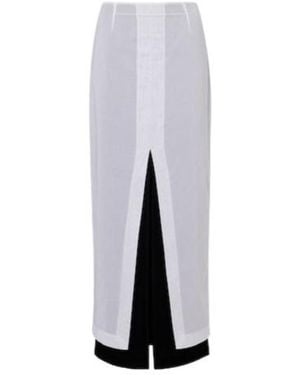 The Row Iphora Layered Cotton Maxi Skirt - White