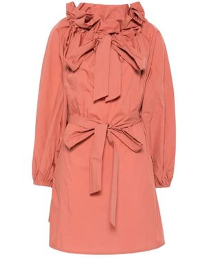 Essentiel Antwerp Ruffled-Neck Mini Dress - Pink