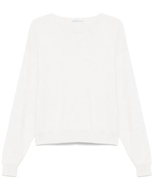 Lemaire Long Sleeved Crewneck Jumper - White