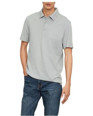 Vince Short-Sleeved Polo Shirt - Grey