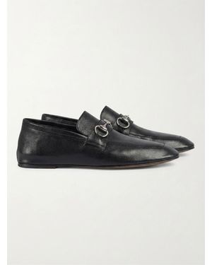 Gucci Ragazzo Horsebit Flat Shoes - Black