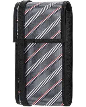 Thom Browne Striped Phone Case - Grey