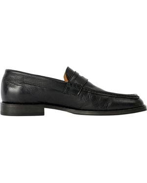 Our Legacy Apron-Stitch Penny Loafers - Black