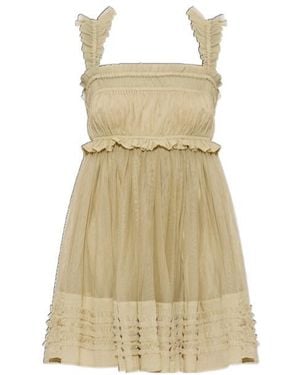 AllSaints Angela Ruffled Mini Dress - Natural