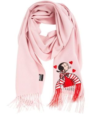 Moschino Olivia Wool Scarf - Pink