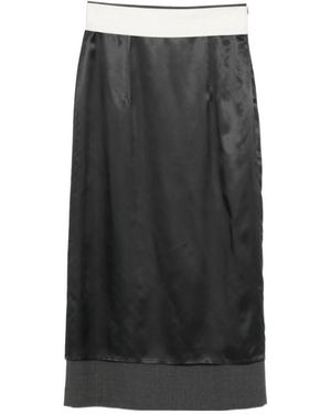 Rohe Colourblock Midi Skirt - Grey