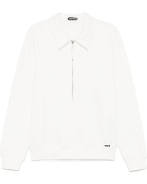 Tom Ford Half-Zip Sweatshirt - White