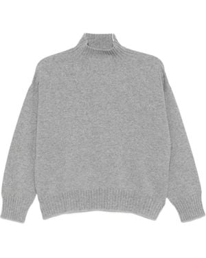 D.exterior High-Neck Cashmere Jumper - Grey