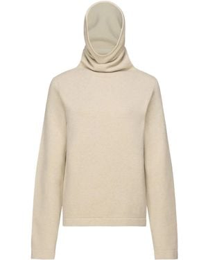 Alaïa High-Neck Jumper - Natural