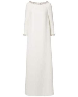 Safiyaa Bridal Lanai Embellished Crêpe Gown - White