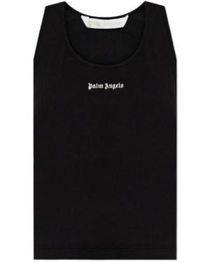 Palm Angels Sleeveless Tops - Black