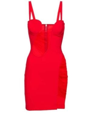 Nensi Dojaka Cutout Jersey Minidress - Red