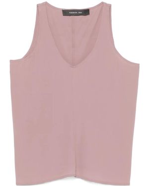 FEDERICA TOSI Sleeveless V-Neck Top - Pink
