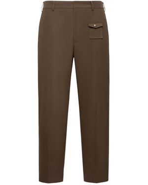 Moncler Tailored Gabardine Pants - Brown