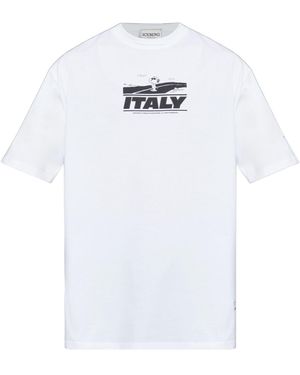 Iceberg Pattern Printed T-Shirt - White