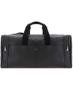 Saint Laurent Leather Holdall - Black