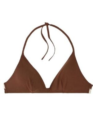 Eres Cubisme Patchwork Triangle Bikini Top - Brown