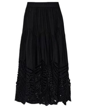 AllSaints Elastic Waist Midi Skirt - Black