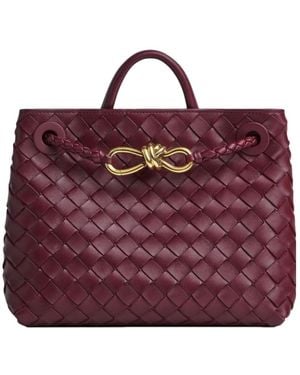 Bottega Veneta Small Andiamo Shoulder Bag - Red