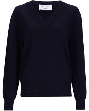 Rohe Ribbed-Knit Jumper - Blue