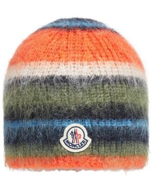 Moncler Striped Mohair Beanie - Multicolour