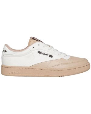 Reebok Logo-Patch Leather Sneakers - White